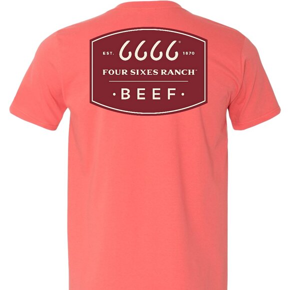 Four Sixes Ranch Livestock Beef Short Sleeve T-Shirt - Picture 1 of 16